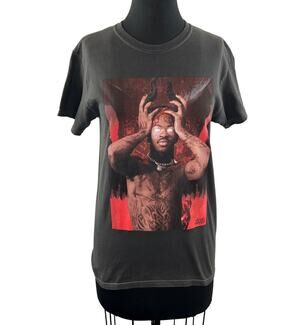 Urban Outfitters Lil Nas X Gray Top Cotton Graphic Print Crew Neck Size S NEW